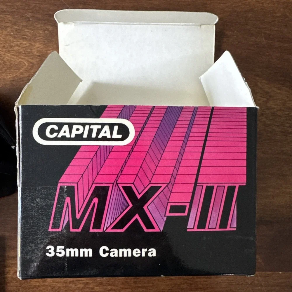 VTG CAPITAL MX-II 35MM Film Retro Camera‎ W 50MM Lens, Case w/ Paperwork and Box